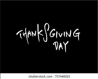 Hand drawn illustration / Happy Thanksgiving Day - vector