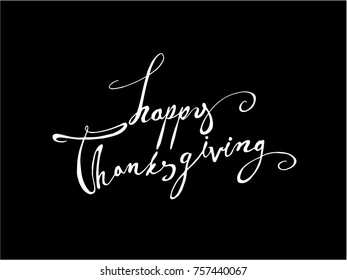 Hand drawn illustration / Happy Thanksgiving Day - vector