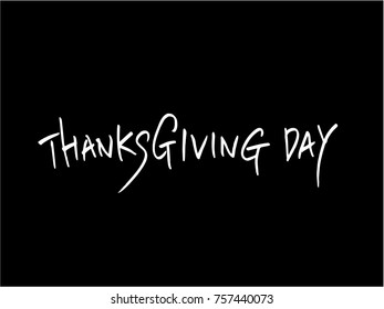 Hand drawn illustration / Happy Thanksgiving Day - vector