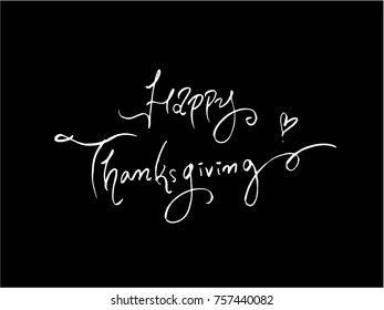 Hand drawn illustration / Happy Thanksgiving Day - vector