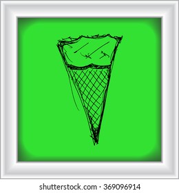 Hand drawn illustration of an ice cream