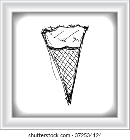 Hand drawn illustration of an ice cream