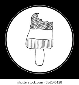 Hand drawn illustration of an ice lolly