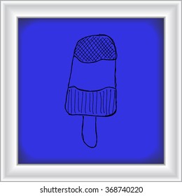 Hand drawn illustration of an ice lolly