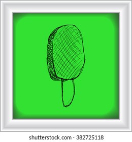 Hand drawn illustration of an ice lolly
