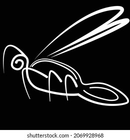 ilustración dibujada a mano de un concepto de diseño de insecto
