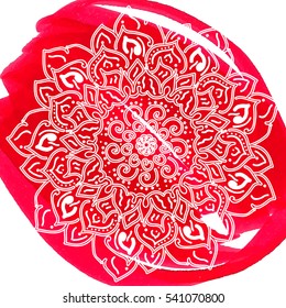 Hand drawn illustration. Invitation element. Tattoo, astrology, alchemy boho and magic symbol