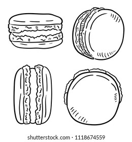 Hand drawn illustration of Macaroon