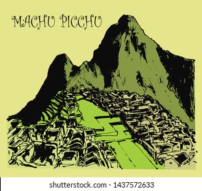 Machu Picchu Draw Images, Stock Photos & Vectors | Shutterstock