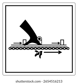 Ilustração desenhada à mão de uma ferramenta manual de cortador de corrente em ação