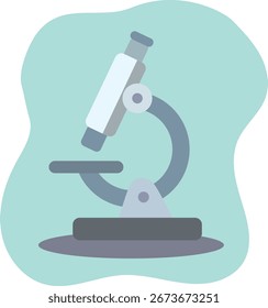 Ilustração desenhada à mão com microscópio