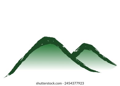 Hand drawn illustration of a mountain with ink touch