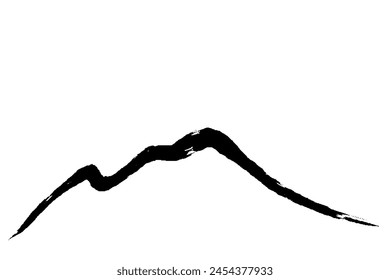 Hand drawn illustration of a mountain with ink touch