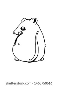 Hand drawn illustration of a mouse