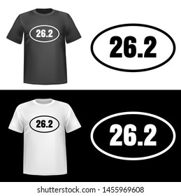 Hand drawn illustration of number 262, avatar, text, tshirt print, vector illustration