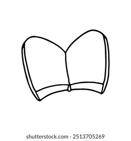 hand drawn illustration opened book