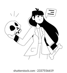 Hand drawn illustration of orthopedist