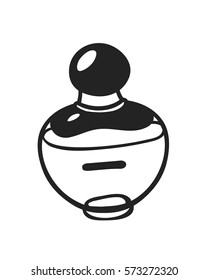 Hand drawn illustration perfume. Creative ink art work. Actual vector drawing