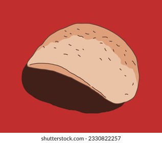 Hand drawn illustration of potato chips snack.
