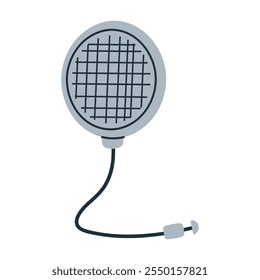 Hand drawn illustration of professional noise reduction tool, perfect for podcasting and recording.