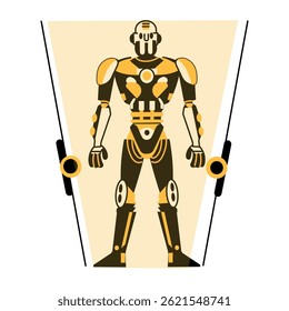 Handgezeichnete Illustration eines Roboterklons 
