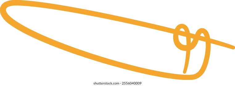 Hand drawn illustration of a rolled cigarette with a filter tied in a knot, symbolizing quitting smoking and highlighting the dangers of nicotine addiction