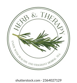 Hand drawn illustration of 'Rosemary' leaves, a type of herb. Rosemary is used as a perfume, medicinal, spice, and antibacterial agent.