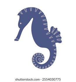 Hand drawn illustration of sea ​​horse for summer and beach themed designs