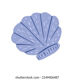 A hand drawn illustration of a seashell isolated on white background. A vector illustration EPS10