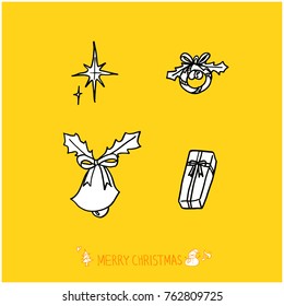 Hand drawn illustration set / Happy Holiday - vector