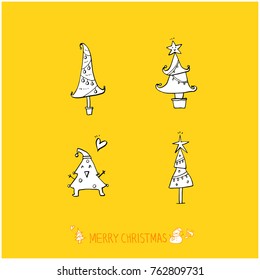 Hand drawn illustration set / Happy Holiday - vector
