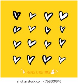 Hand drawn illustration set / Happy Holiday - vector