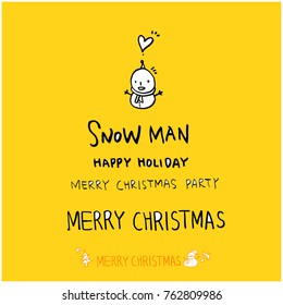 Hand drawn illustration set / Happy Holiday - vector