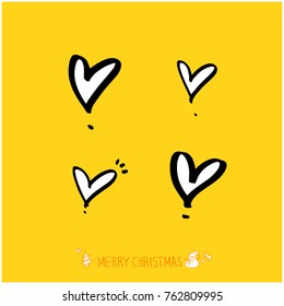 Hand drawn illustration set / Happy Holiday - vector