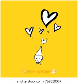 Hand drawn illustration set / Happy Holiday - vector