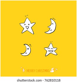 Hand drawn illustration set / Happy Holiday - vector