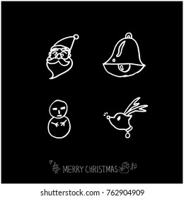 Hand drawn illustration set / Happy Holiday - vector