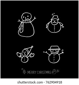 Hand drawn illustration set / Happy Holiday - vector