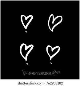 Hand drawn illustration set / Happy Holiday - vector