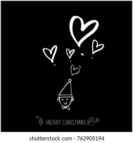 Hand drawn illustration set / Happy Holiday - vector