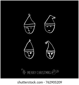 Hand drawn illustration set / Happy Holiday - vector