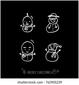 Hand drawn illustration set / Happy Holiday - vector