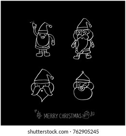 Hand drawn illustration set / Happy Holiday - vector
