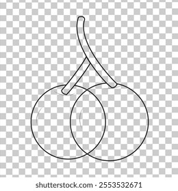 hand drawn illustration set of simple fruit doodles