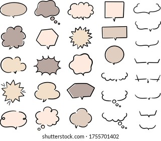 conjunto ilustrativo a mano de burbujas de voz.