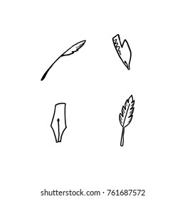Hand drawn illustration set - vector