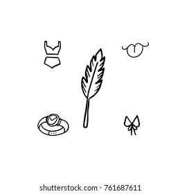 Hand drawn illustration set - vector