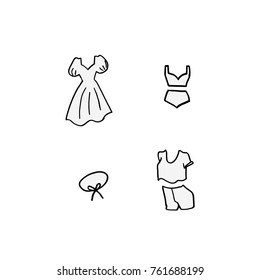 Hand drawn illustration set - vector