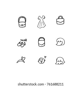 Hand drawn illustration set - vector