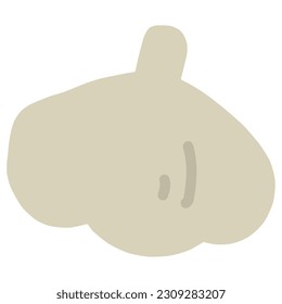 Hand drawn illustration of simple garlic